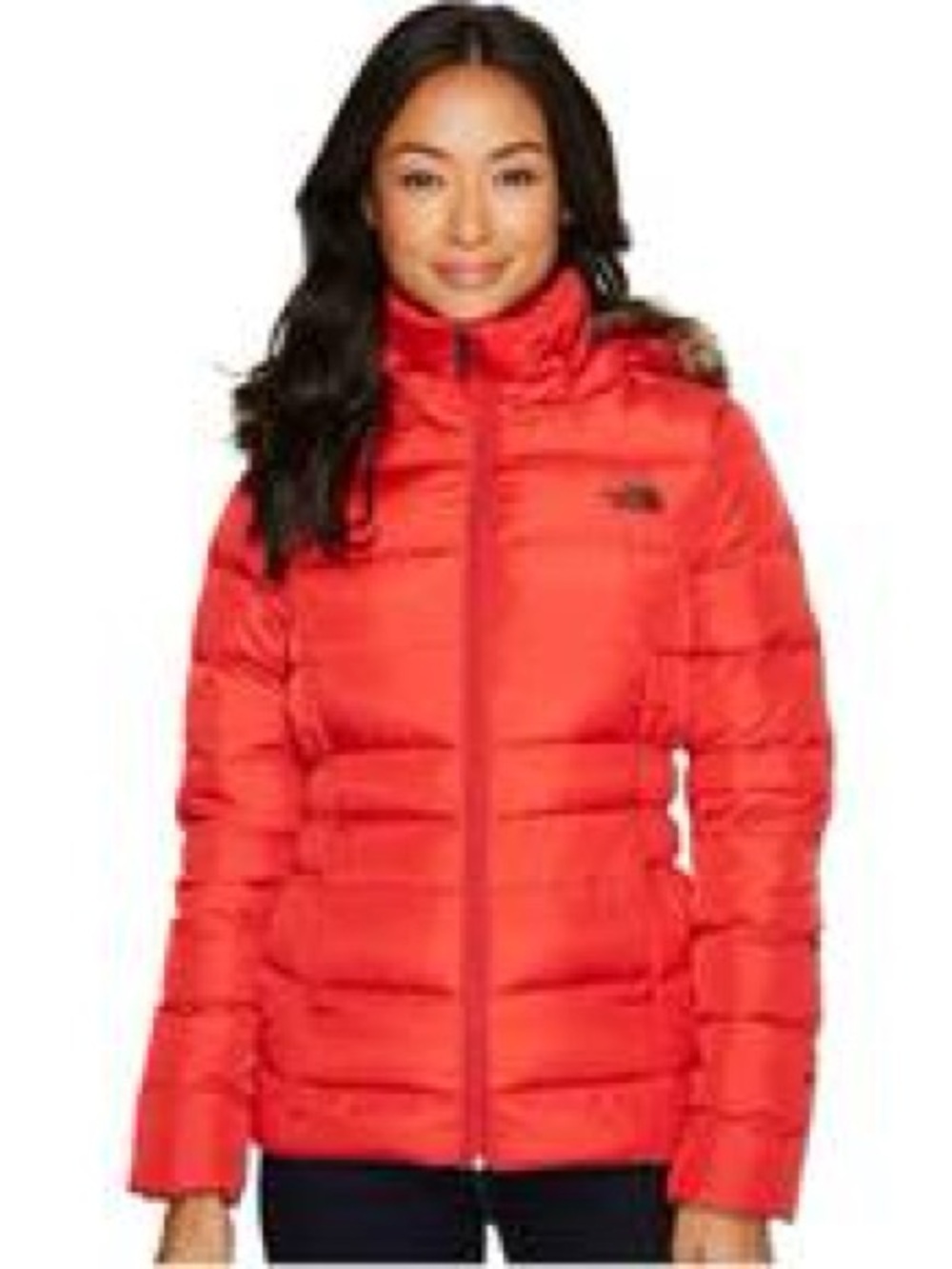 The North Face Bright Red Quilted Puffer Jacket